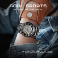 WINNER New Arrival Automatic Double Hollow Movement Folding Buckle Stainless Steel Luxury Men Watch